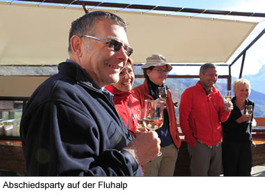 Abschiedsparty auf der Fluhalp