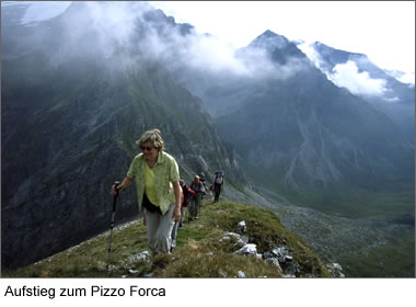 Aufstieg zum Pizzo Forca