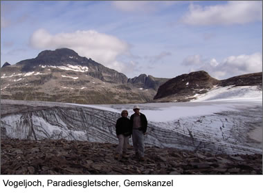 Vogeljoch, Paradiesgletscher, Gemskanzel