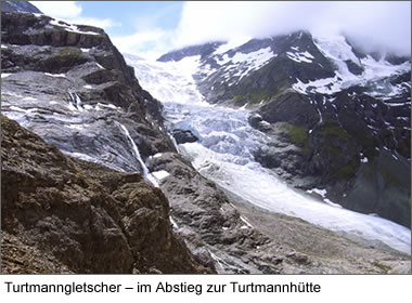 Turtmanngletscher – im Abstieg zur Turtmannhütte