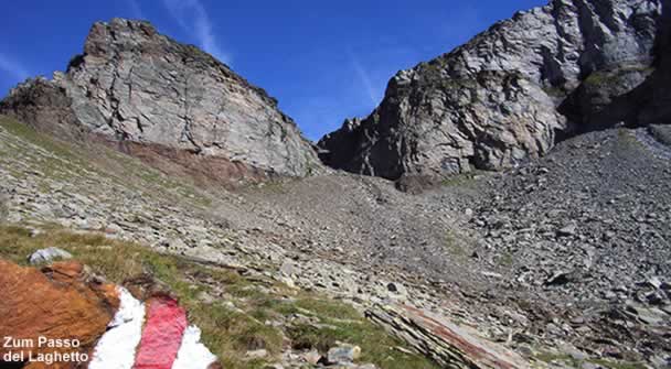 Aufstieg zum Passo del Laghetto