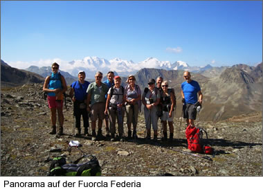 Panorama auf der Fuorcla Federia