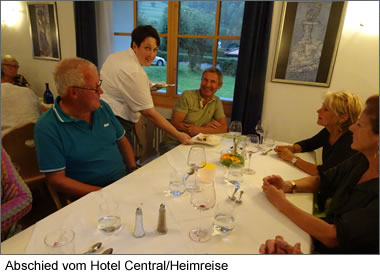 Abschied vom Hotel Central/Heimreise