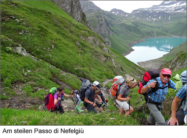 Am steilen Passo di Nefelgiù