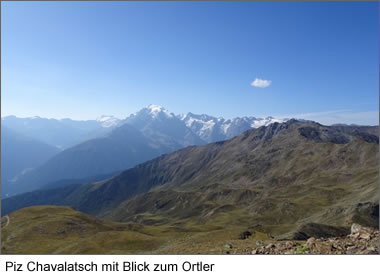 Piz Chavalatsch mit Blick zum Ortler