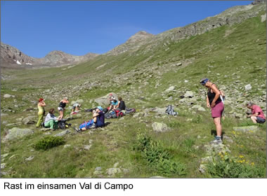 Rast im einsamen Val di Campo